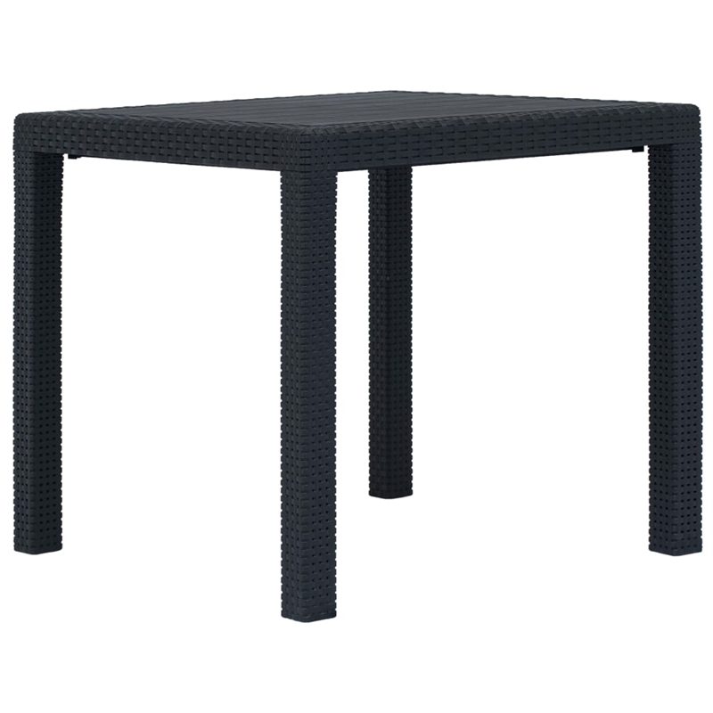 vidaXL 3 Piece Plastic Standard Bistro Set in Anthracite