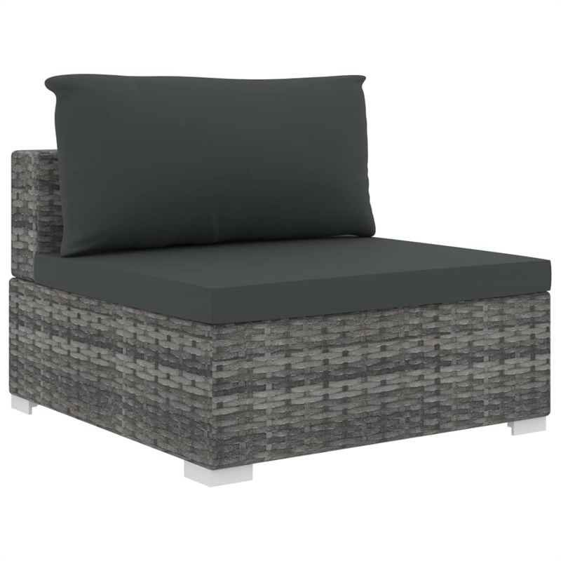 vidaXL 9 Piece Steel Lounge Set in Gray
