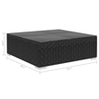 vidaXL 4 Piece Poly Rattan Large Lounge Set in Black