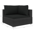 vidaXL 4 Piece Poly Rattan Large Lounge Set in Black