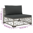 vidaXL 6 Piece Poly Rattan Garden Lounge Set in Gray