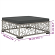 vidaXL 6 Piece Poly Rattan Garden Lounge Set in Gray
