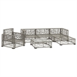 vidaXL 6 Piece Poly Rattan Garden Lounge Set in Gray