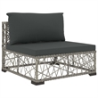 vidaXL 6 Piece Poly Rattan Garden Lounge Set in Gray