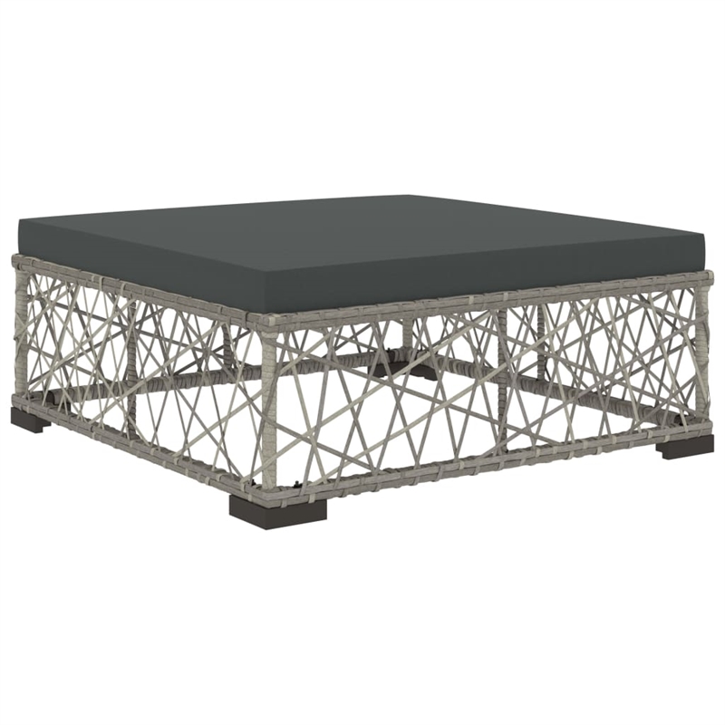 vidaXL 6 Piece Poly Rattan Garden Lounge Set in Gray