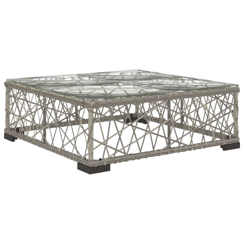 vidaXL 6 Piece Poly Rattan Garden Lounge Set in Gray