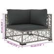 vidaXL 6 Piece Poly Rattan Garden Lounge Set in Gray