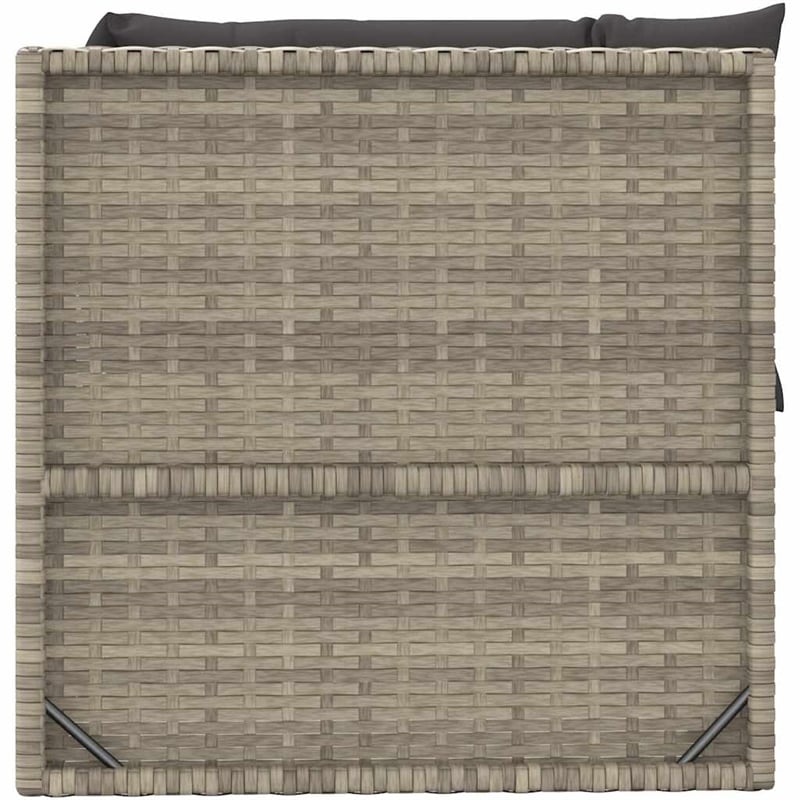 vidaXL Poly Rattan Large Garden Lounge Set in Gray