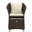 vidaXL Poly Rattan Lounge Set in White/Brown