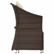 vidaXL Poly Rattan Lounge Set in White/Brown
