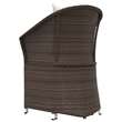 vidaXL Poly Rattan Lounge Set in White/Brown