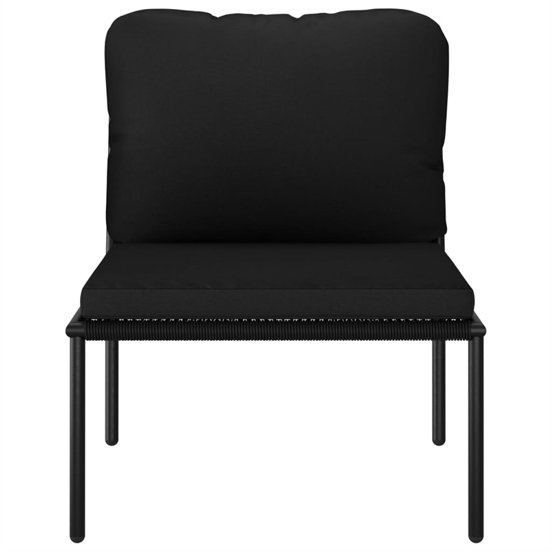vidaXL 6 Piece Steel Garden Lounge Set in Black