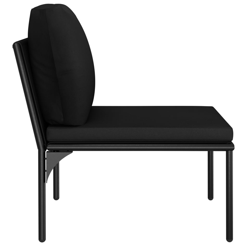 vidaXL 6 Piece Steel Garden Lounge Set in Black