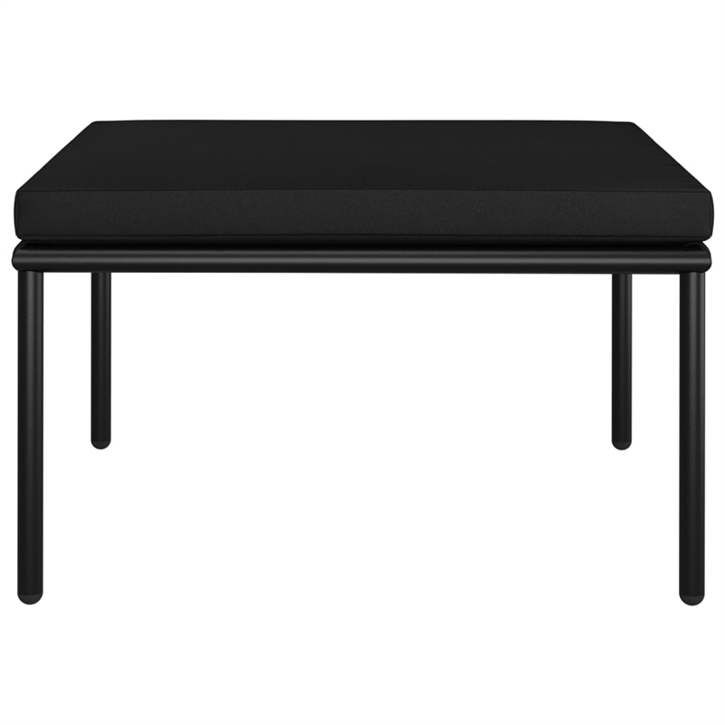 vidaXL 6 Piece Steel Garden Lounge Set in Black