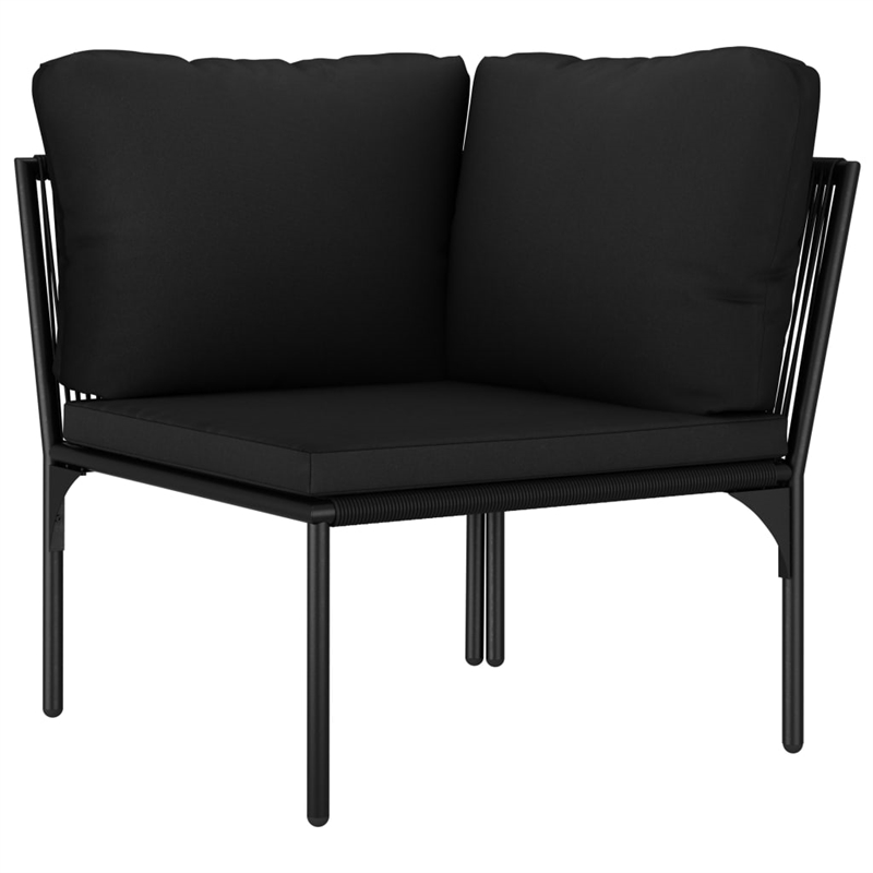 vidaXL 6 Piece Steel Garden Lounge Set in Black
