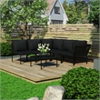 vidaXL Garden Lounge Set in Black/Anthracite