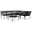 vidaXL Garden Lounge Set in Black/Anthracite