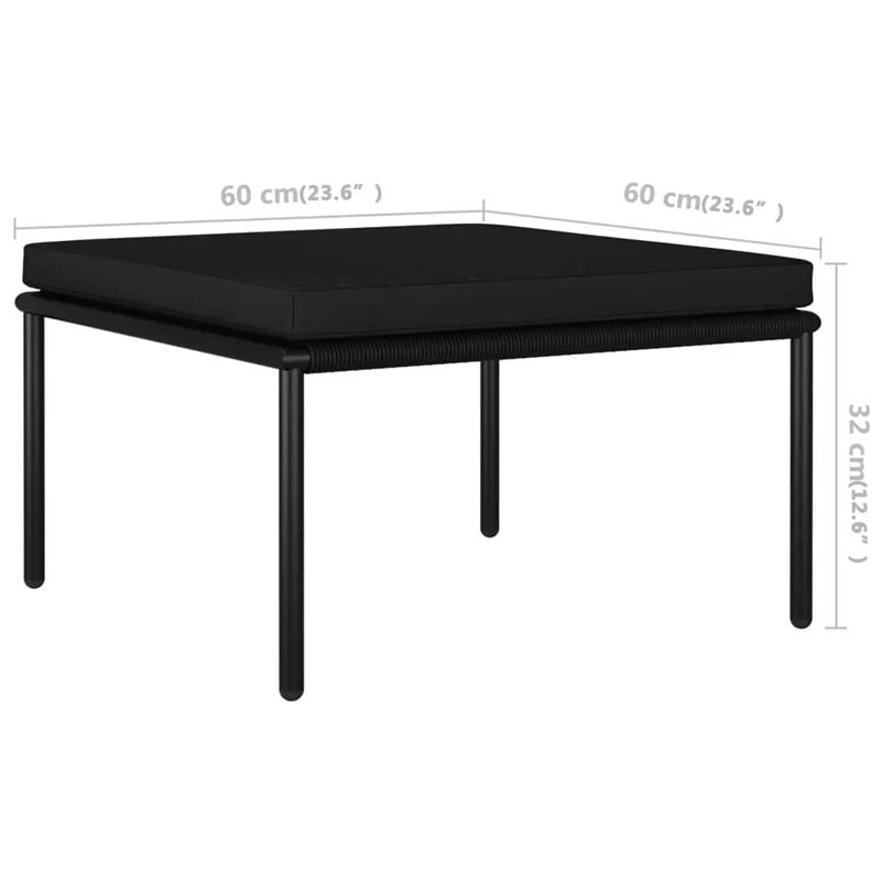 vidaXL Steel Garden Lounge Set in Black/Gray