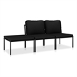 vidaXL Steel Garden Lounge Set in Black/Gray