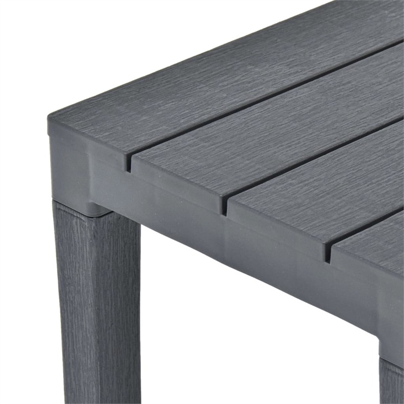 vidaXL Plastic Medium Furniture Set in Anthracite