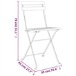 vidaXL Steel Medium Bistro Set in Brown