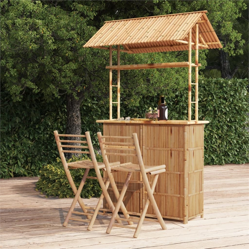 vidaXL Steel Bar Set in Natural