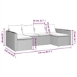 vidaXL Steel Garden Lounge Set in White/Brown/Cream