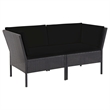 vidaXL 6 Piece Steel Garden Lounge Set in Black