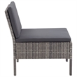 vidaXL 3 Piece Steel Garden Lounge Set in Gray