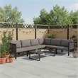 vidaXL 7 Piece Aluminum Garden Lounge Set in Anthracite