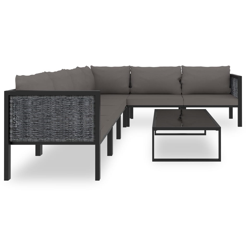 vidaXL 7 Piece Aluminum Garden Lounge Set in Anthracite