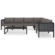 vidaXL 7 Piece Aluminum Garden Lounge Set in Anthracite
