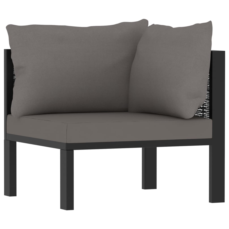 vidaXL 7 Piece Aluminum Garden Lounge Set in Anthracite