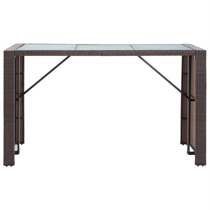vidaXL 7 Piece Steel Bar Set in White/Brown/Cream