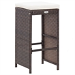 vidaXL 7 Piece Steel Bar Set in White/Brown/Cream
