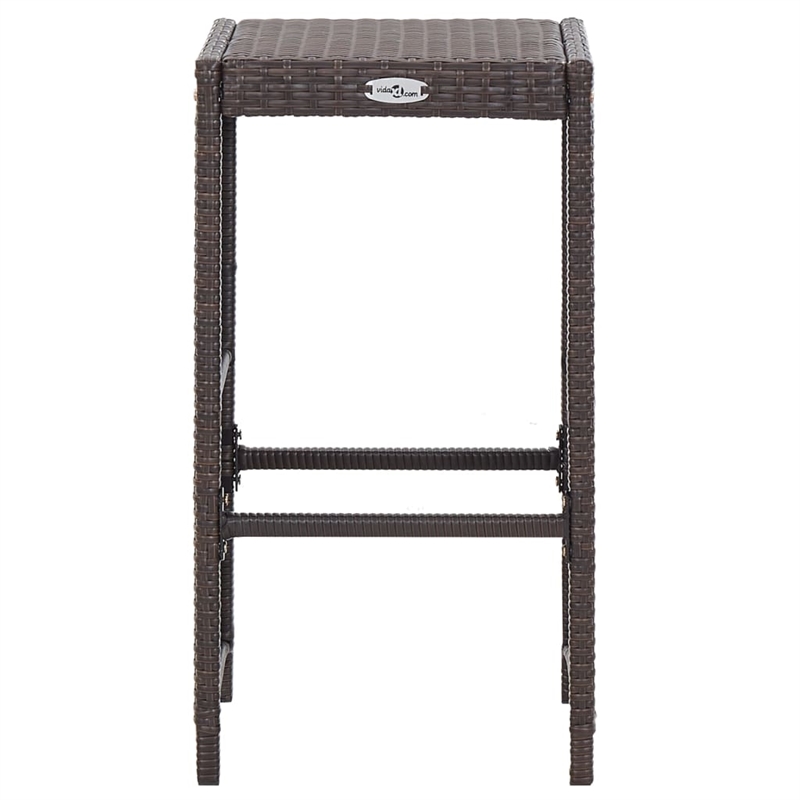 vidaXL 7 Piece Steel Bar Set in White/Brown/Cream