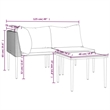 vidaXL 3 Piece Steel Medium Garden Lounge Set in Gray