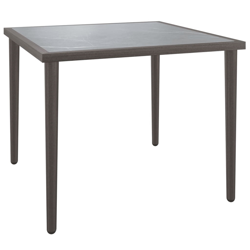 vidaXL 3 Piece Steel Medium Garden Lounge Set in Gray