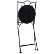 vidaXL Steel Bistro Set in Black/White
