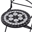 vidaXL Steel Bistro Set in Black/White
