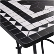 vidaXL Steel Bistro Set in Black/White
