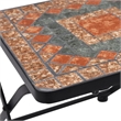 vidaXL 3 Piece Steel Small Bistro Set in Gray/Terracotta