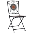 vidaXL 3 Piece Steel Small Bistro Set in Gray/Terracotta