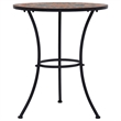 vidaXL 3 Piece Steel Small Bistro Set in Gray/Terracotta