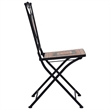 vidaXL 3 Piece Steel Small Bistro Set in Gray/Terracotta