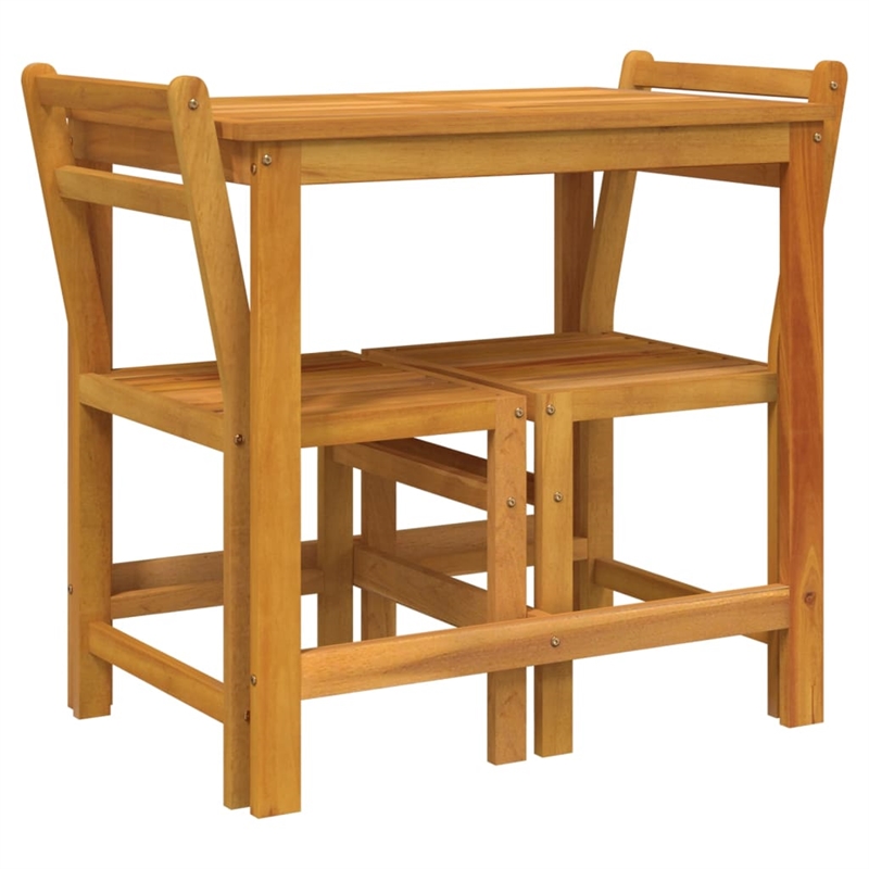 vidaXL Solid Acacia Wood Small Furniture Set in Natural