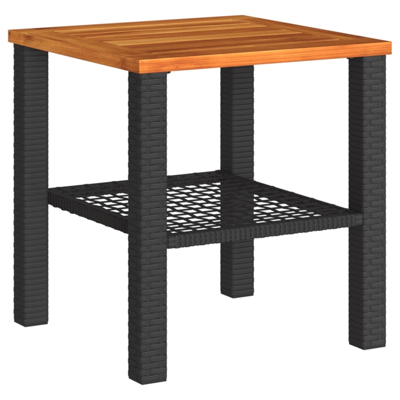 vidaXL 3 Piece Steel Bistro Set in Black/White/Brown/Cream