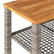 vidaXL 4 Piece Solid Acacia Wood Standard Lounge Set in Gray