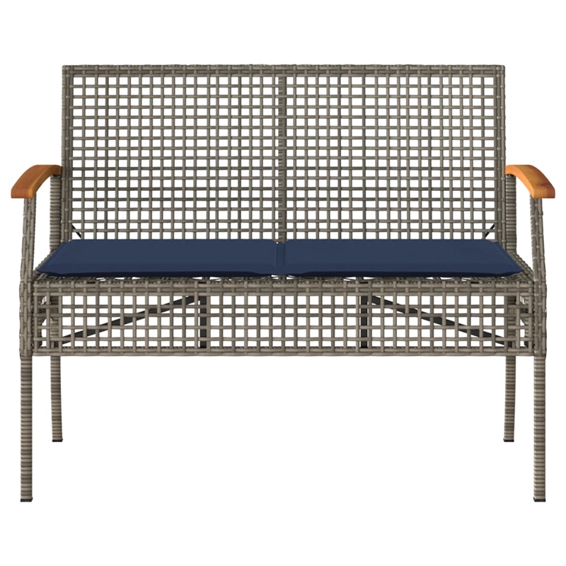 vidaXL 4 Piece Solid Acacia Wood Standard Lounge Set in Gray