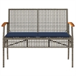 vidaXL 4 Piece Solid Acacia Wood Standard Lounge Set in Gray
